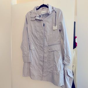 Cole Haan Pearl Gray packable rain jacket - XS